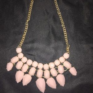 Pale pink and gold necklace